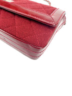 Chanel Red 2.55 Quilted Cotton and Patent Shoulder Bag