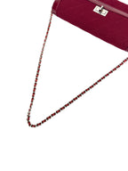 Chanel Red 2.55 Quilted Cotton and Patent Shoulder Bag