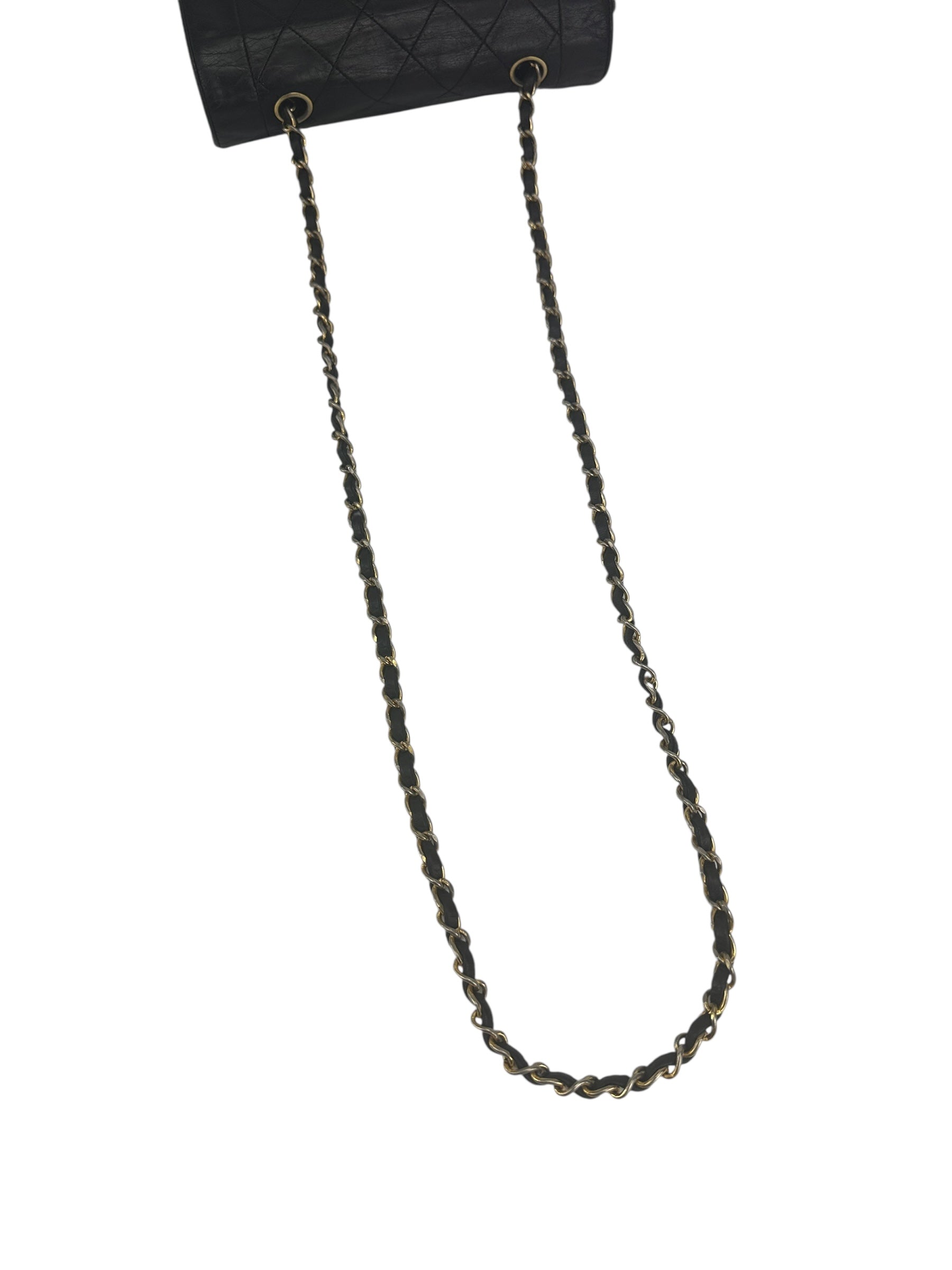 Chanel Vintage Black Lambskin Diana 22