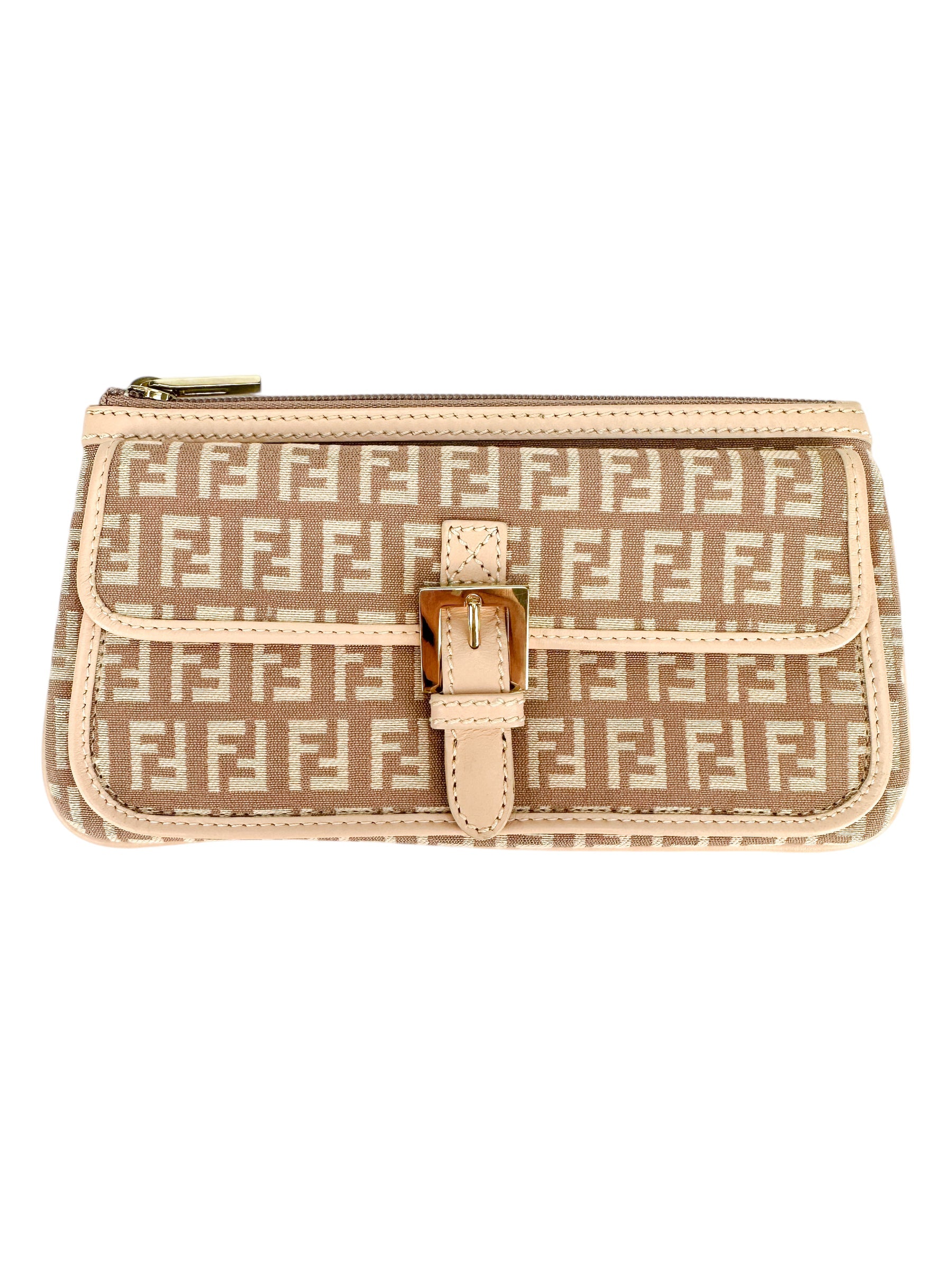 Fendi Pink Zucchino Clutch/Pouch
