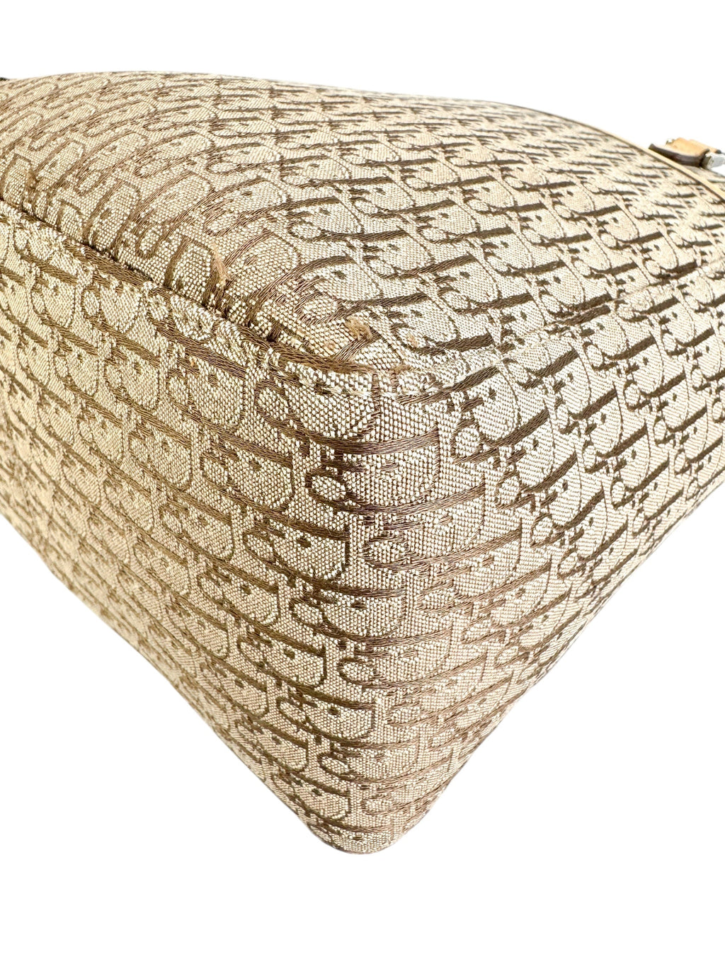 Christian Dior Beige Oblique Trotter Canvas Tote