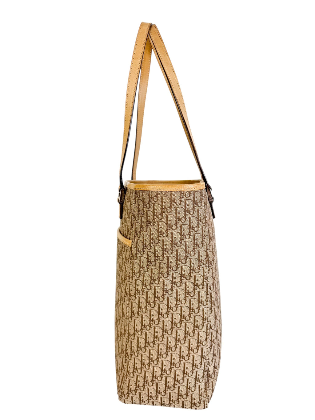 Christian Dior Beige Oblique Trotter Canvas Tote