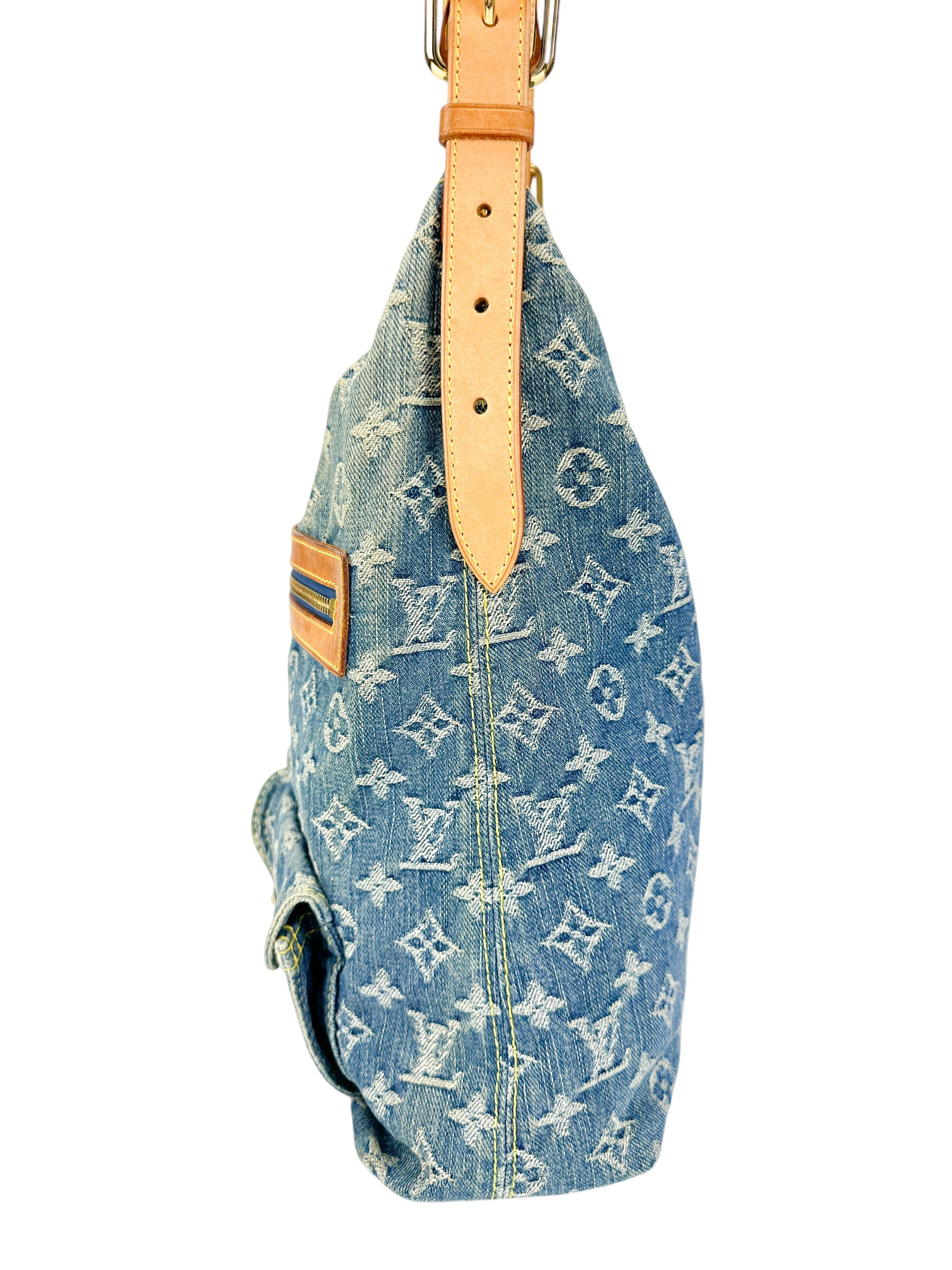 Louis Vuitton Vintage Denim Monogram Baggy GM