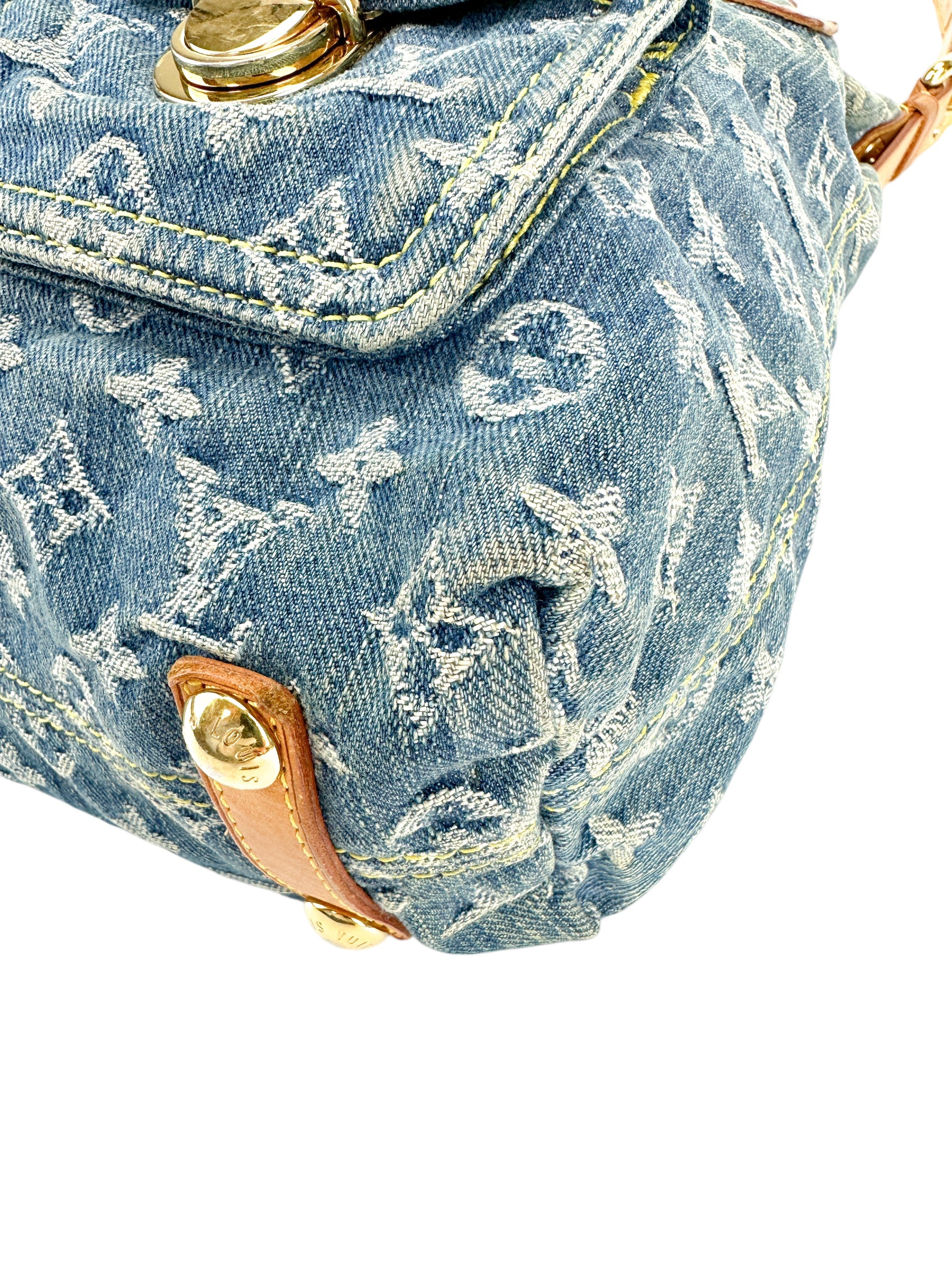 Louis Vuitton Vintage Denim Monogram Baggy GM