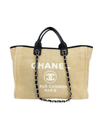 Chanel Medium Beige Deauville Shopping Tote Bag