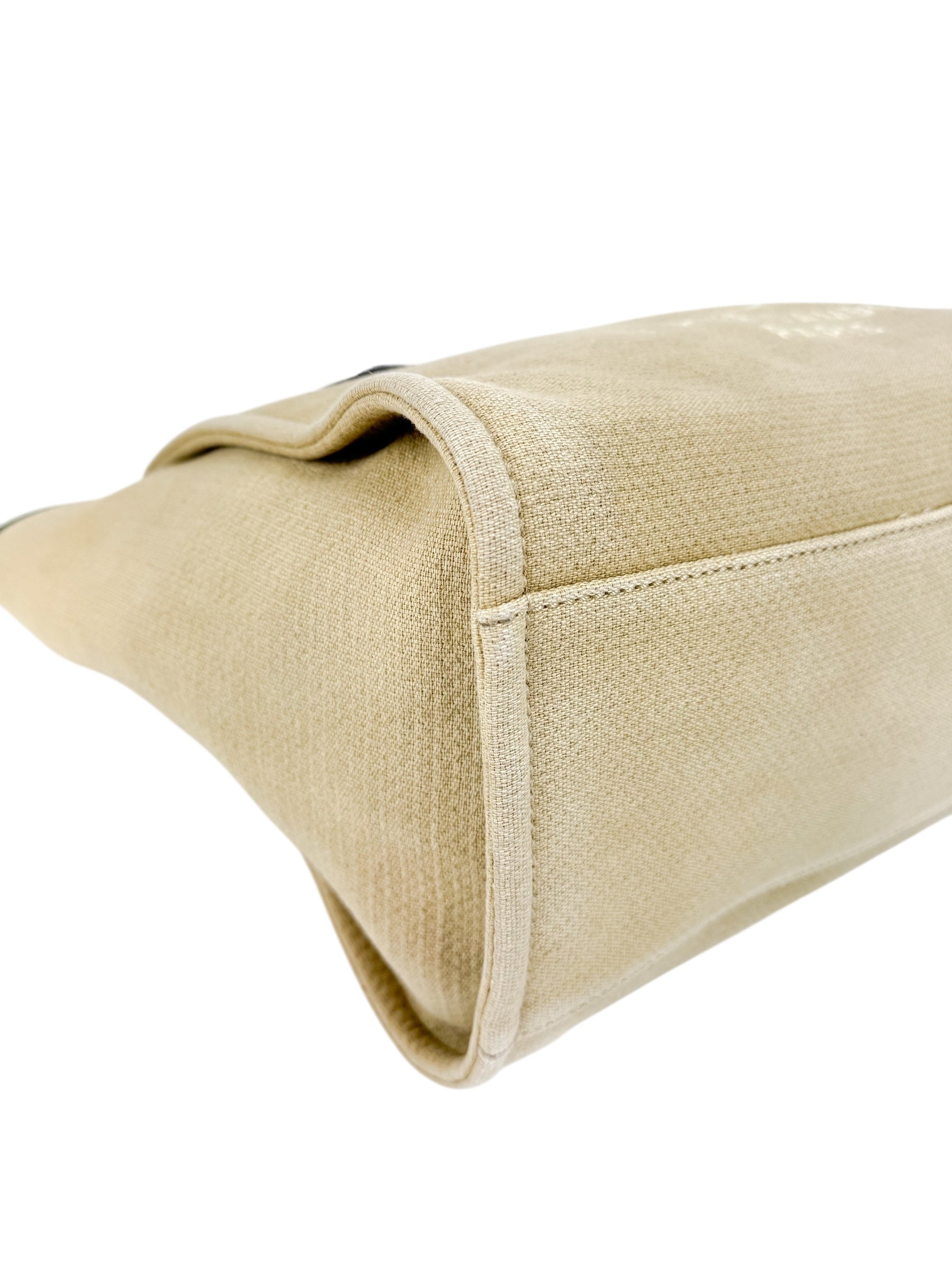 Chanel Medium Beige Deauville Shopping Tote Bag