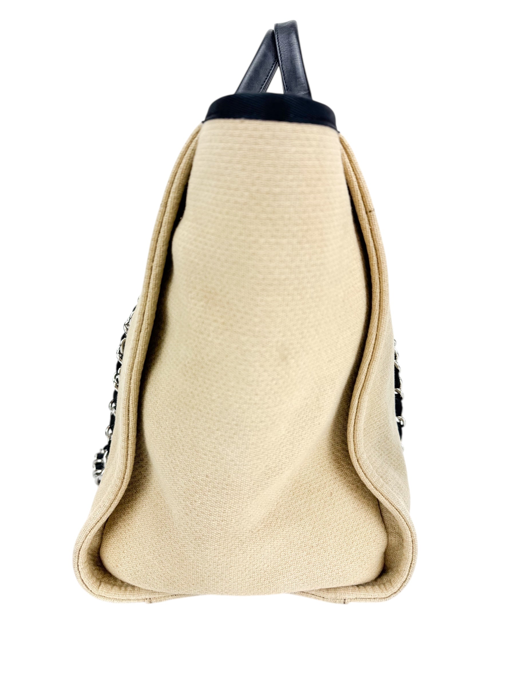 Chanel Medium Beige Deauville Shopping Tote Bag
