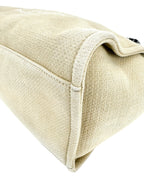 Chanel Medium Beige Deauville Shopping Tote Bag