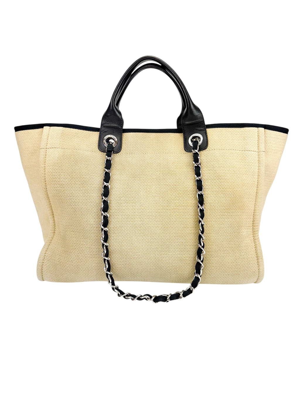 Chanel Medium Beige Deauville Shopping Tote Bag
