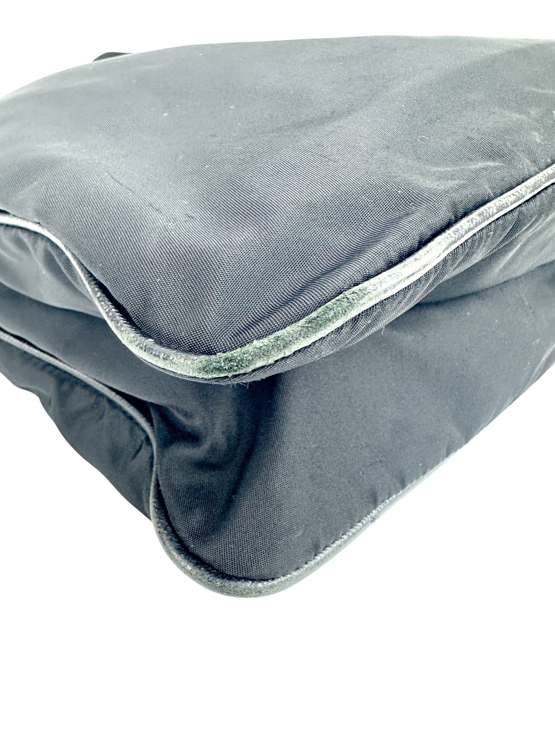 Prada Black Nylon Double Pouch Crossbody