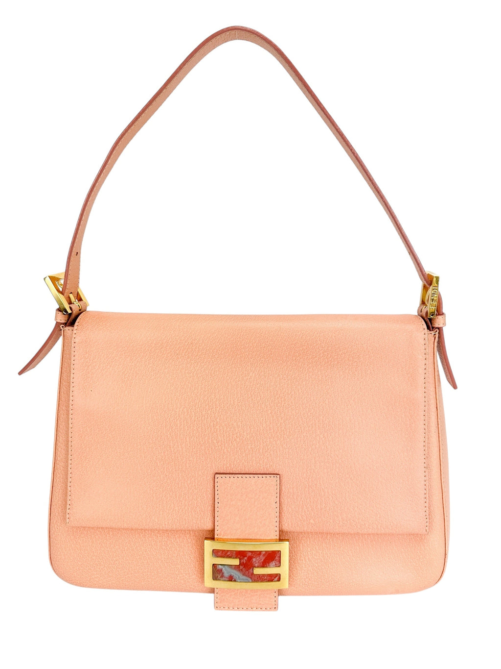 Fendi Pink Leather Mama Baguette Bag
