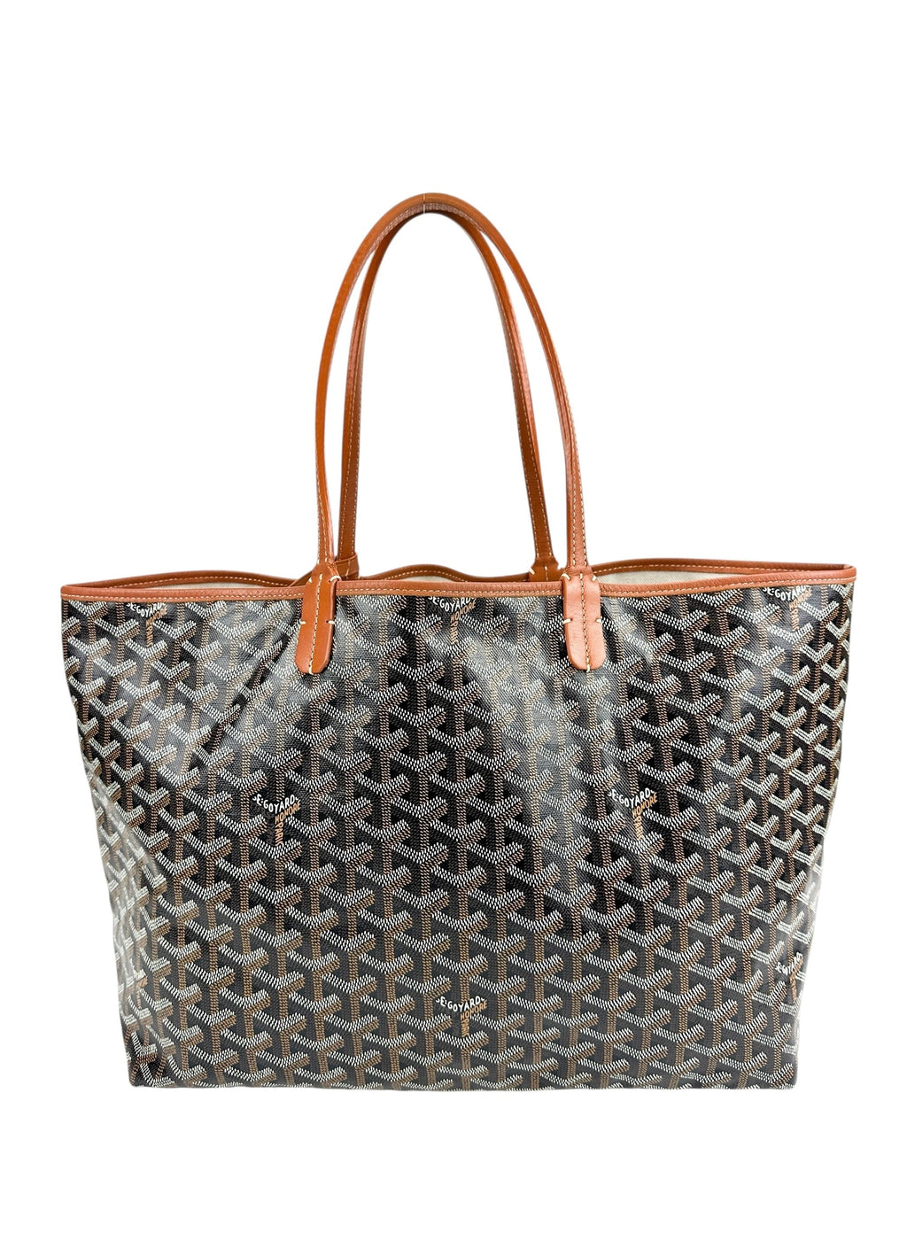 Goyard Black Goyardine Saint Louis PM Tote W/ Pouch