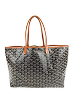 Goyard Black Goyardine Saint Louis PM Tote W/ Pouch