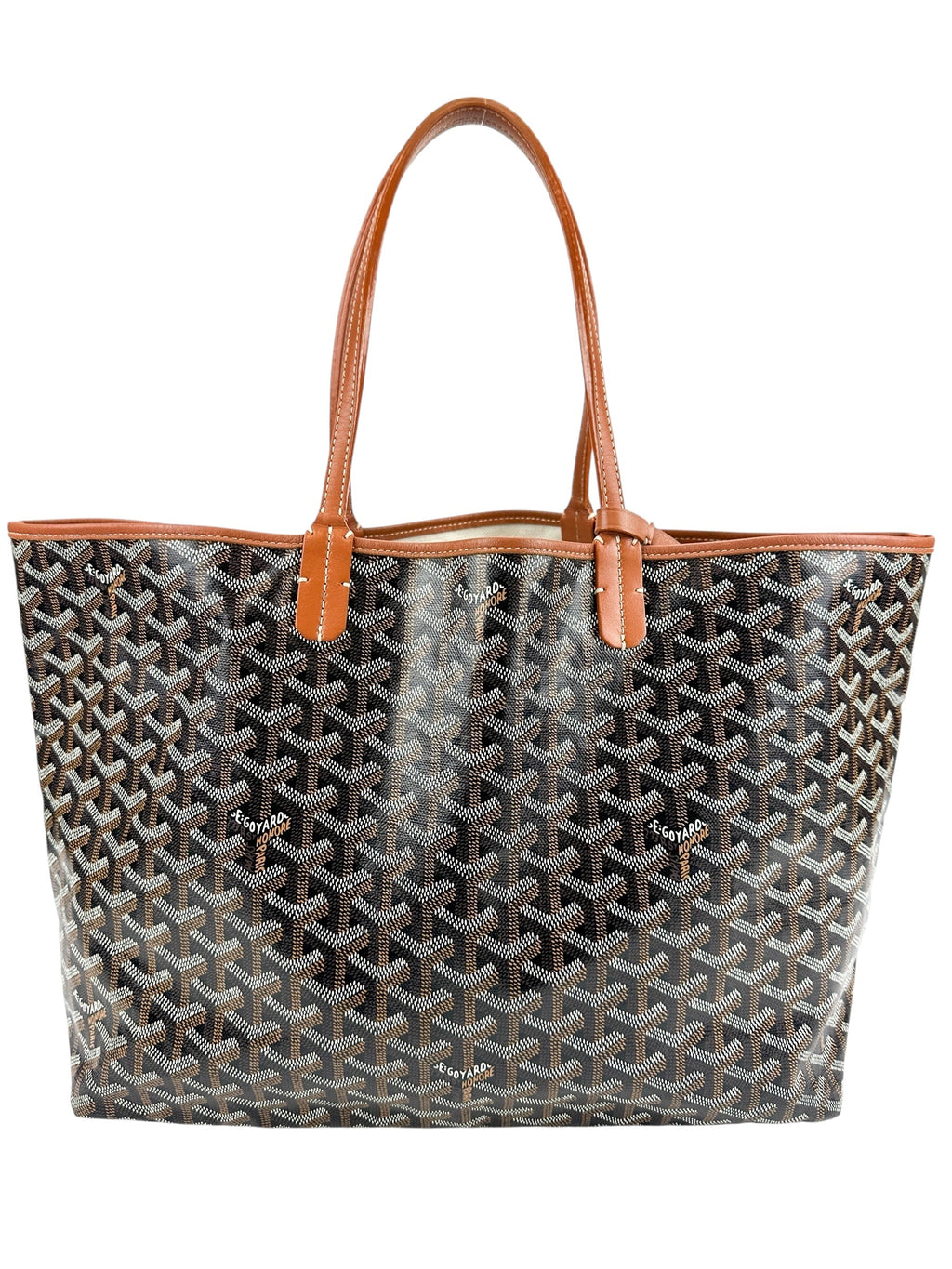 Goyard Black Goyardine Saint Louis PM Tote W/ Pouch