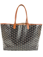 Goyard Black Goyardine Saint Louis PM Tote W/ Pouch
