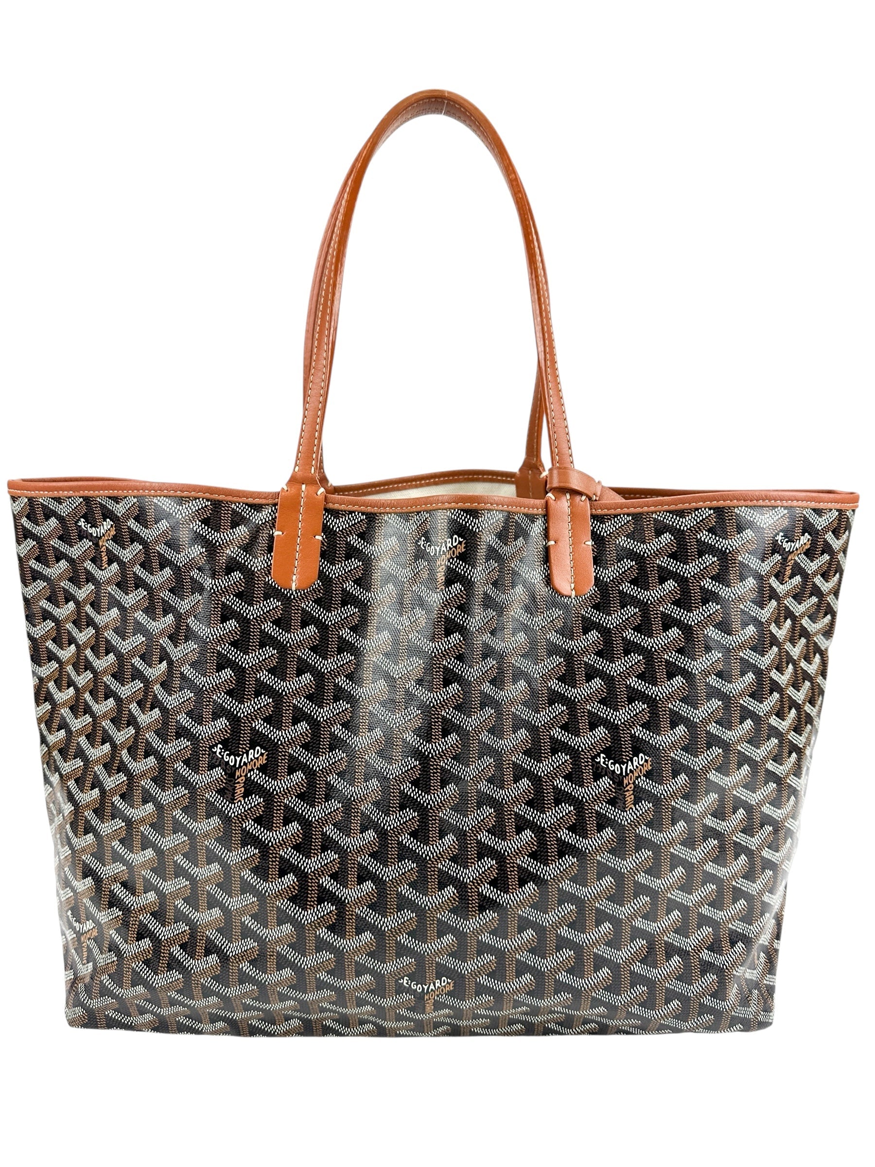 Goyard Black Goyardine Saint Louis PM Tote W/ Pouch