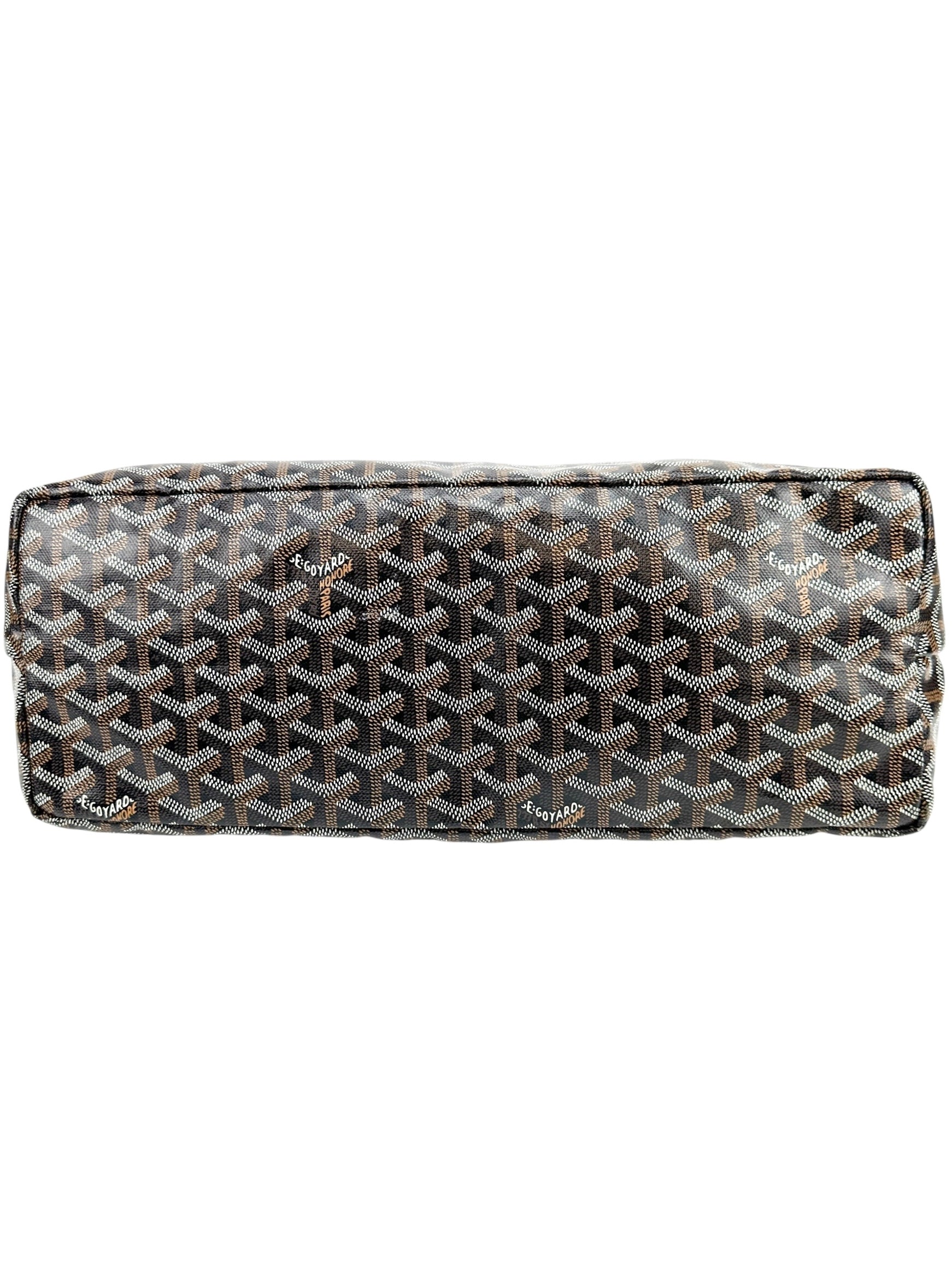 Goyard Black Goyardine Saint Louis PM Tote W/ Pouch