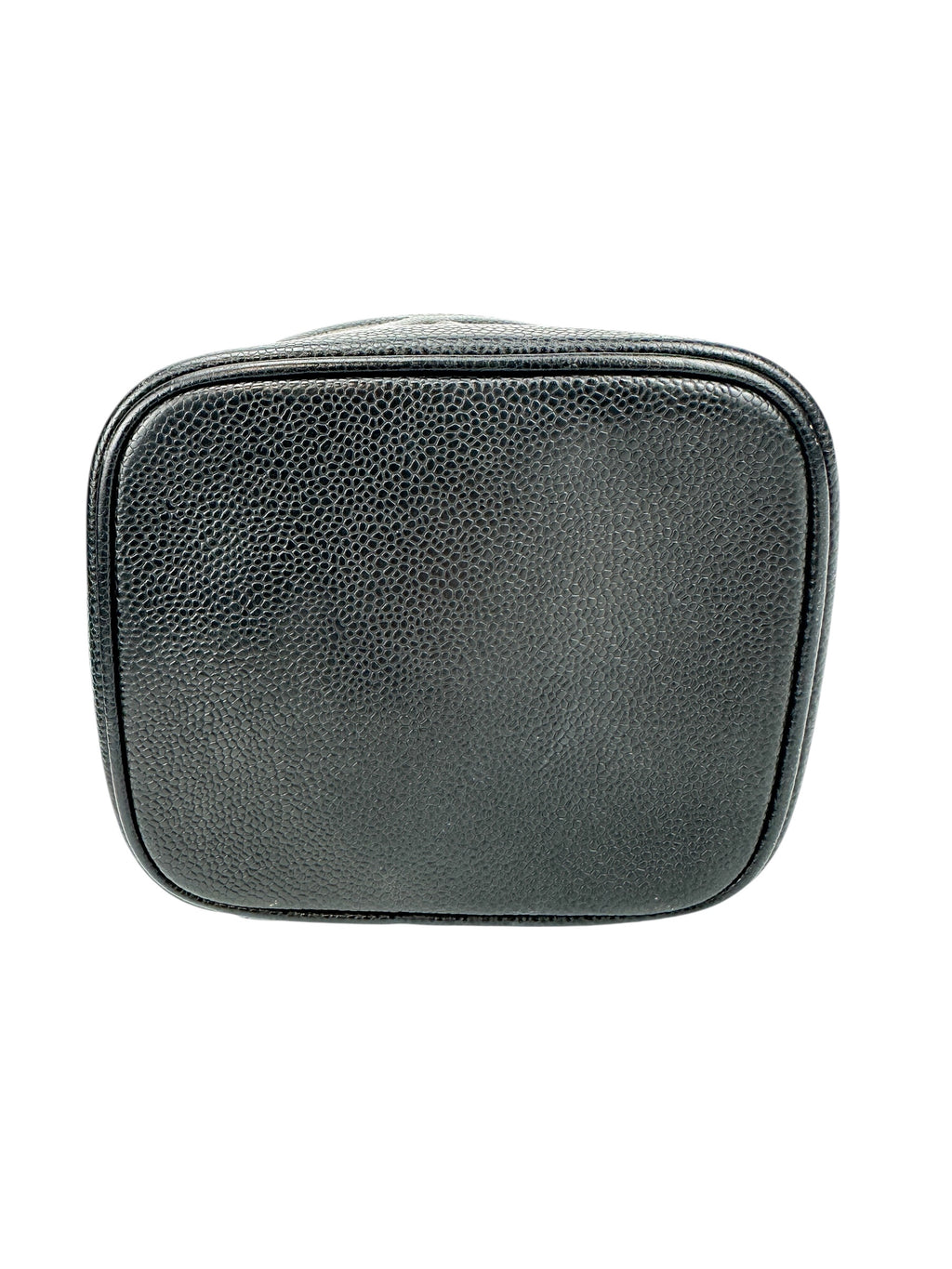 Chanel Vintage Tall Black Caviar Vanity Case