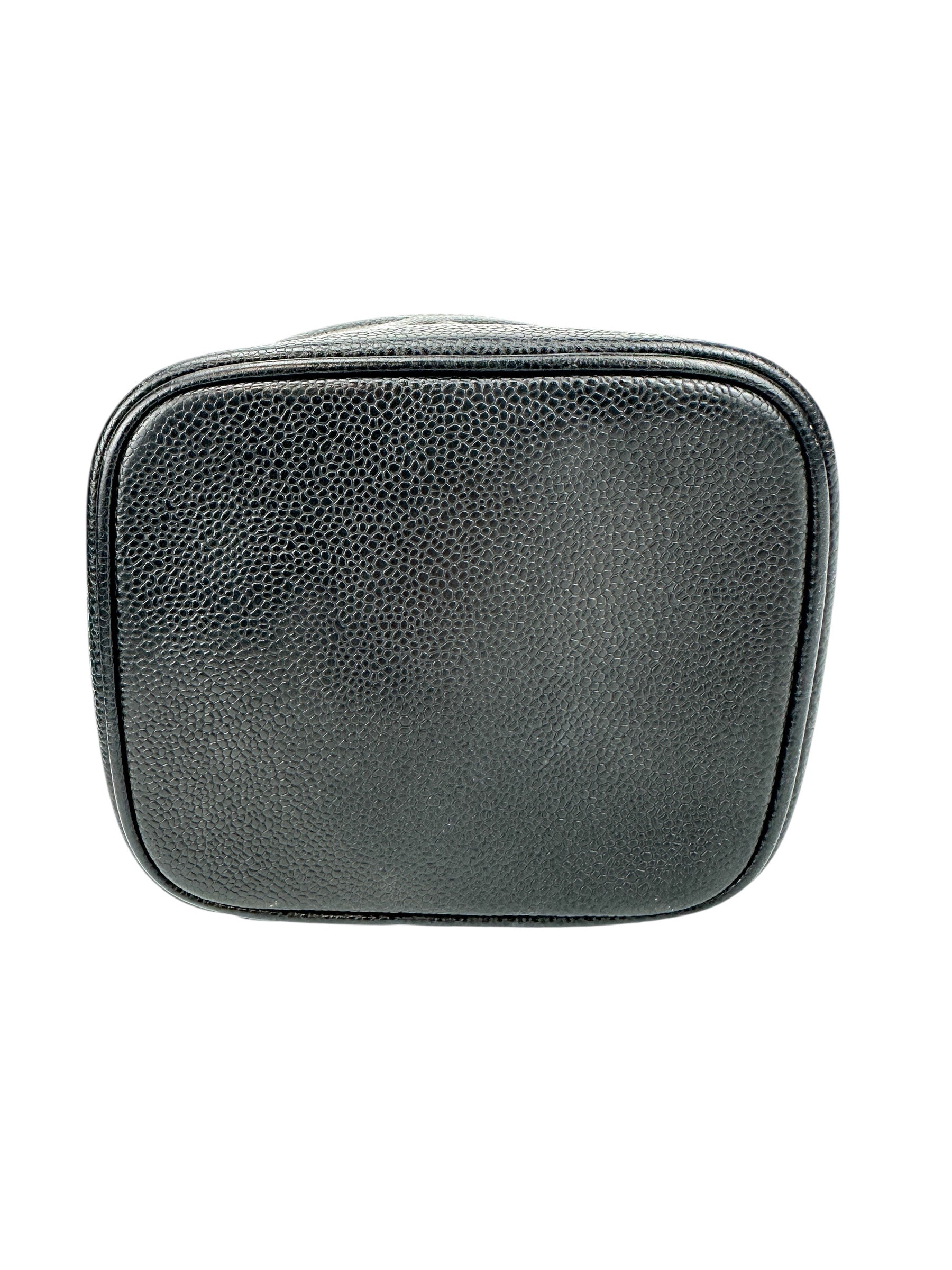 Chanel Vintage Tall Black Caviar Vanity Case