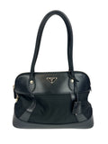 Prada Black Nylon and Leather Shoulder Bag