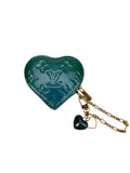 Louis Vuitton Blue Vernis Heart Coin Key Case