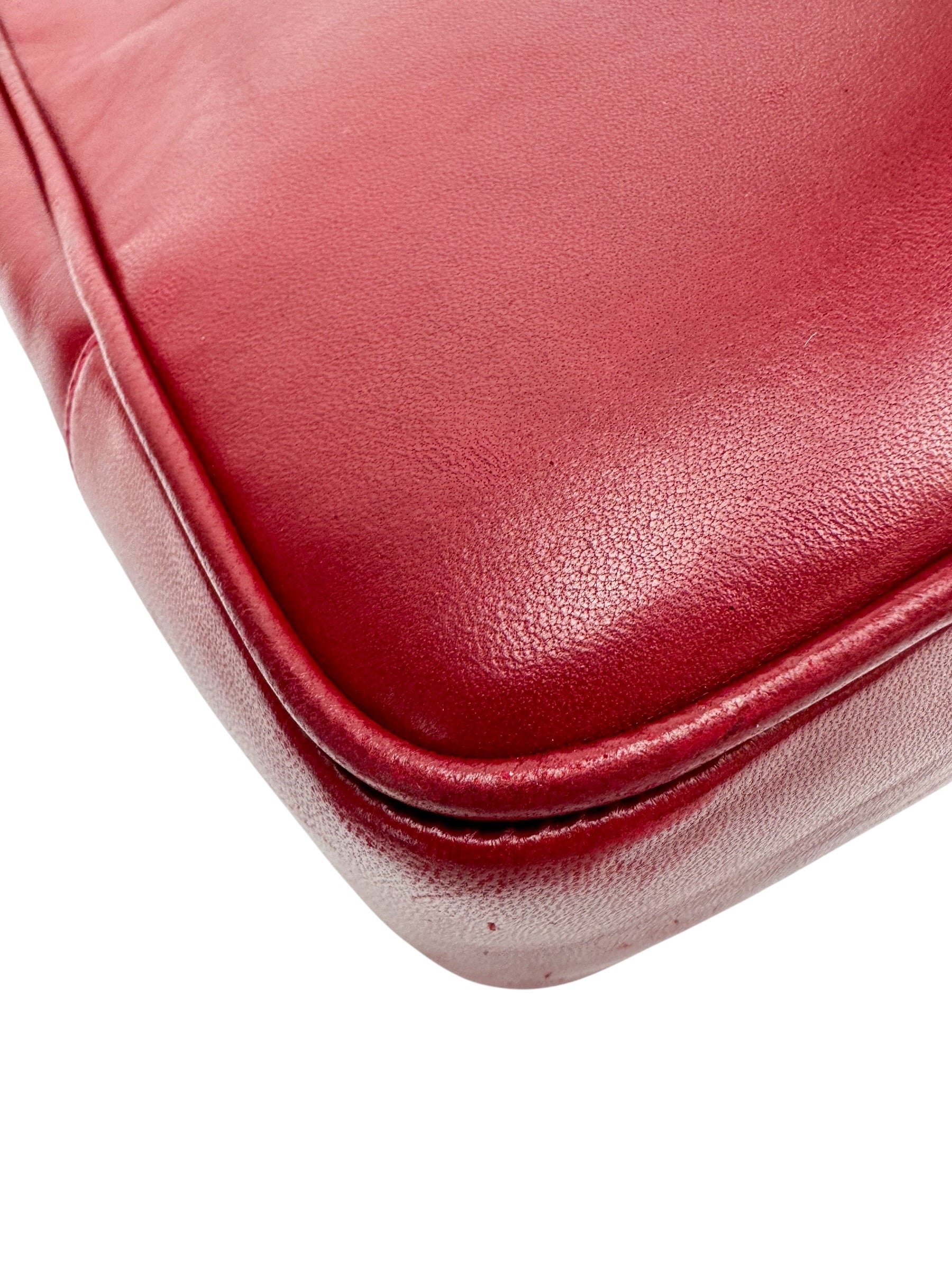 Chanel Red Lambskin Timeless Tote