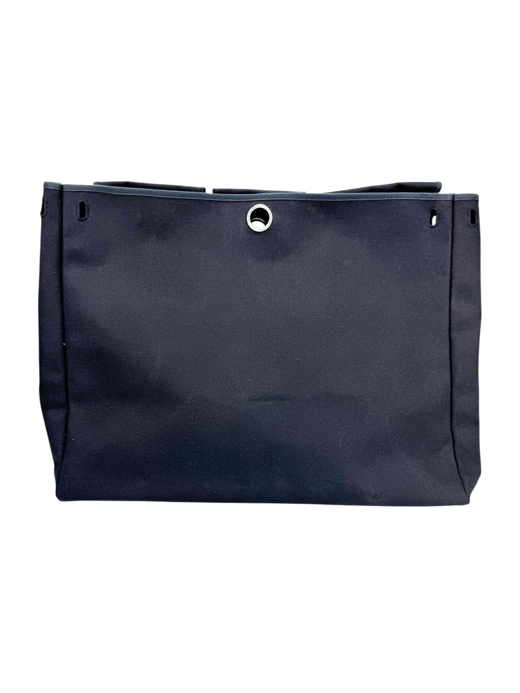 Hermès Black Toile and Leather XL Herbag W/ Spare Bag