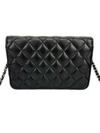 Chanel Black Quilted Lambskin Wallet On Chain (WOC)