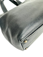 Chanel Black Leather Executive Shopper Tote W/ Strap