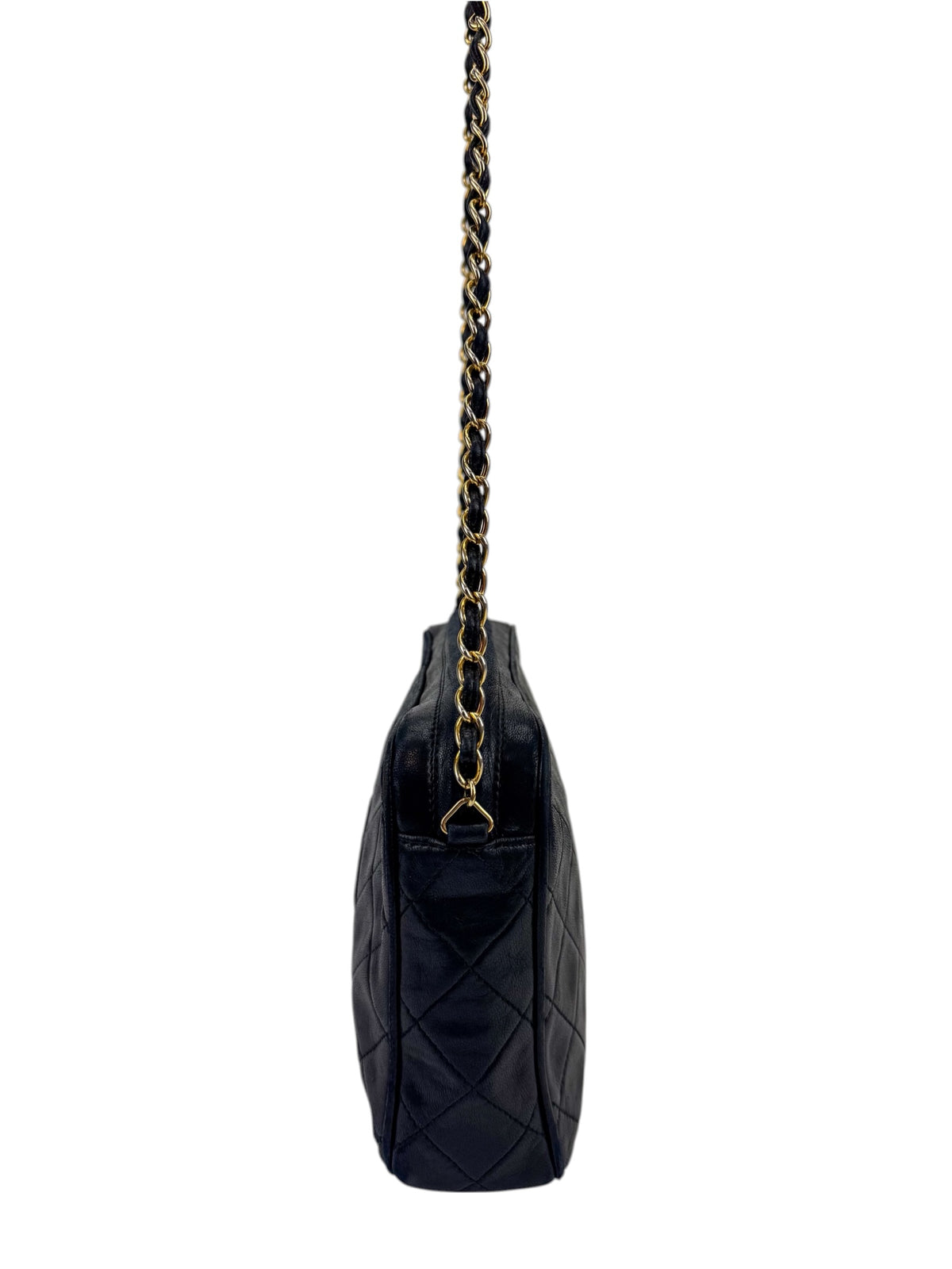 Chanel Vintage Black Quilted Camera Bag