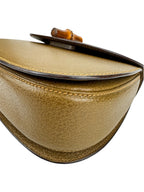 Gucci Vintage Medium Brown Leather 1947 Bamboo Bag