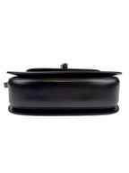 Gucci Vintage Medium Black Leather 1947 Bamboo Bag