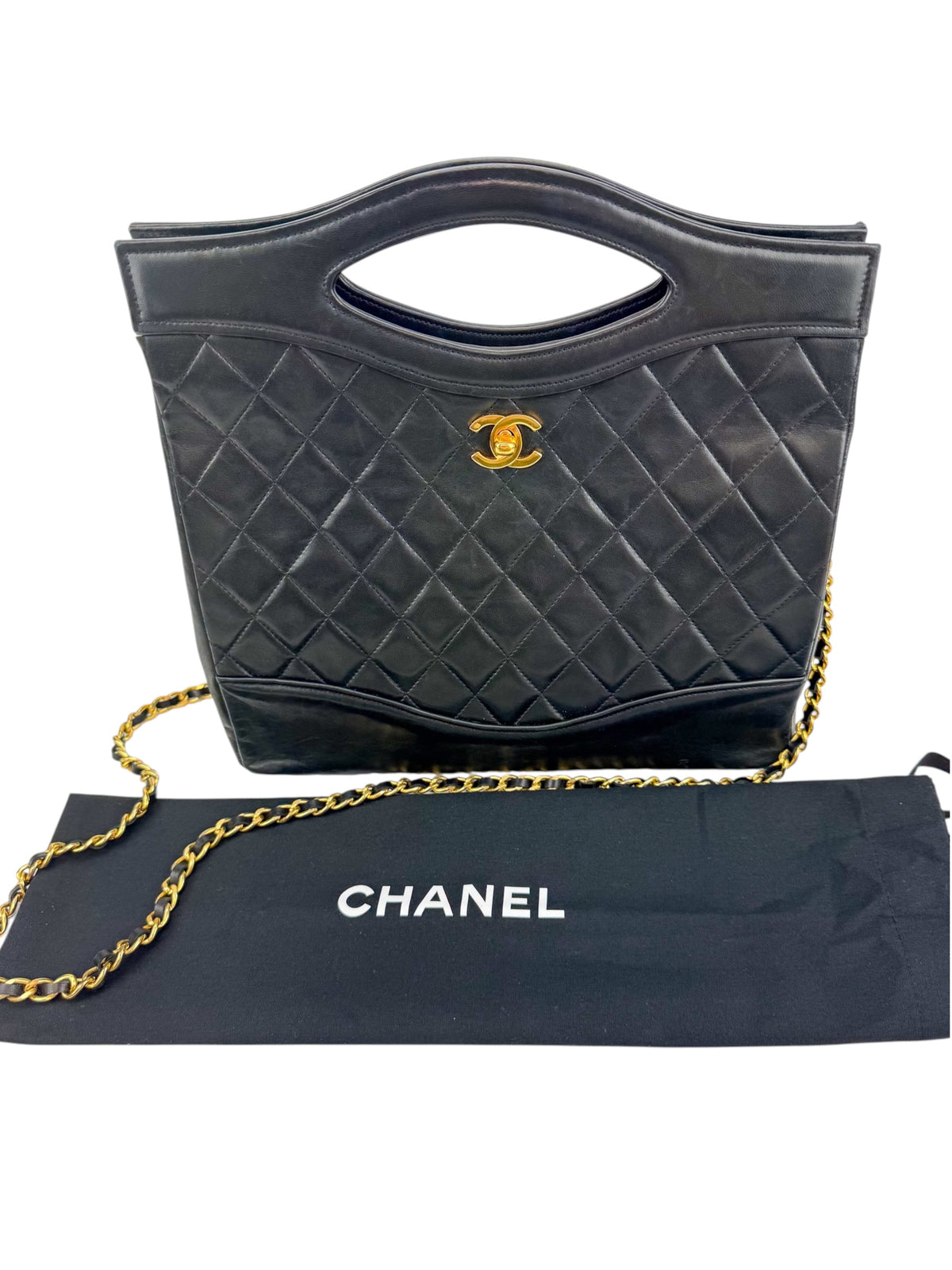 Chanel Vintage Black 31 Shopping Bag