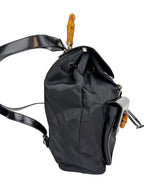 Gucci Black Bamboo Backpack