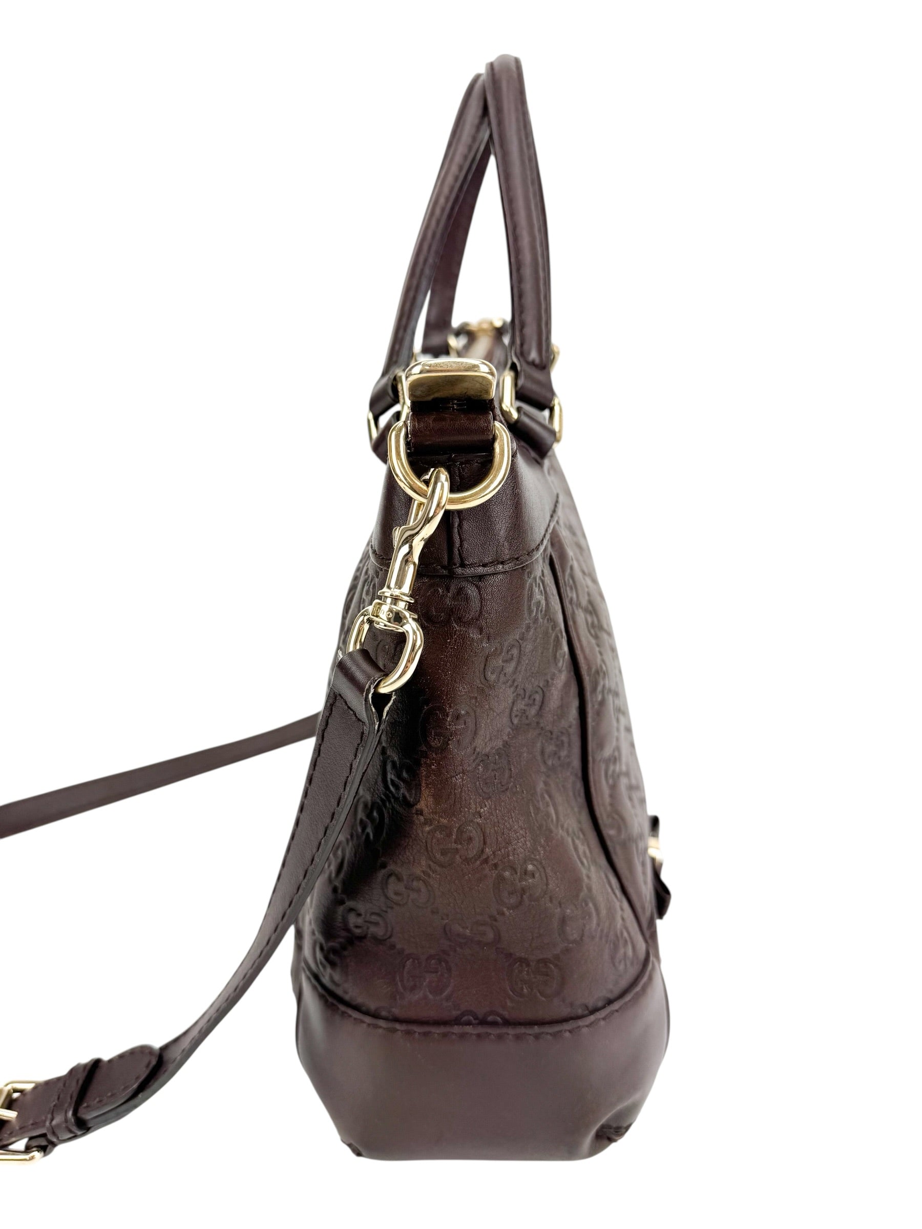 Gucci Brown Guccissima Mayfair Tote Bag w/ Strap