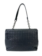 Bottega Veneta Navy Intrecciato Olympia Bag