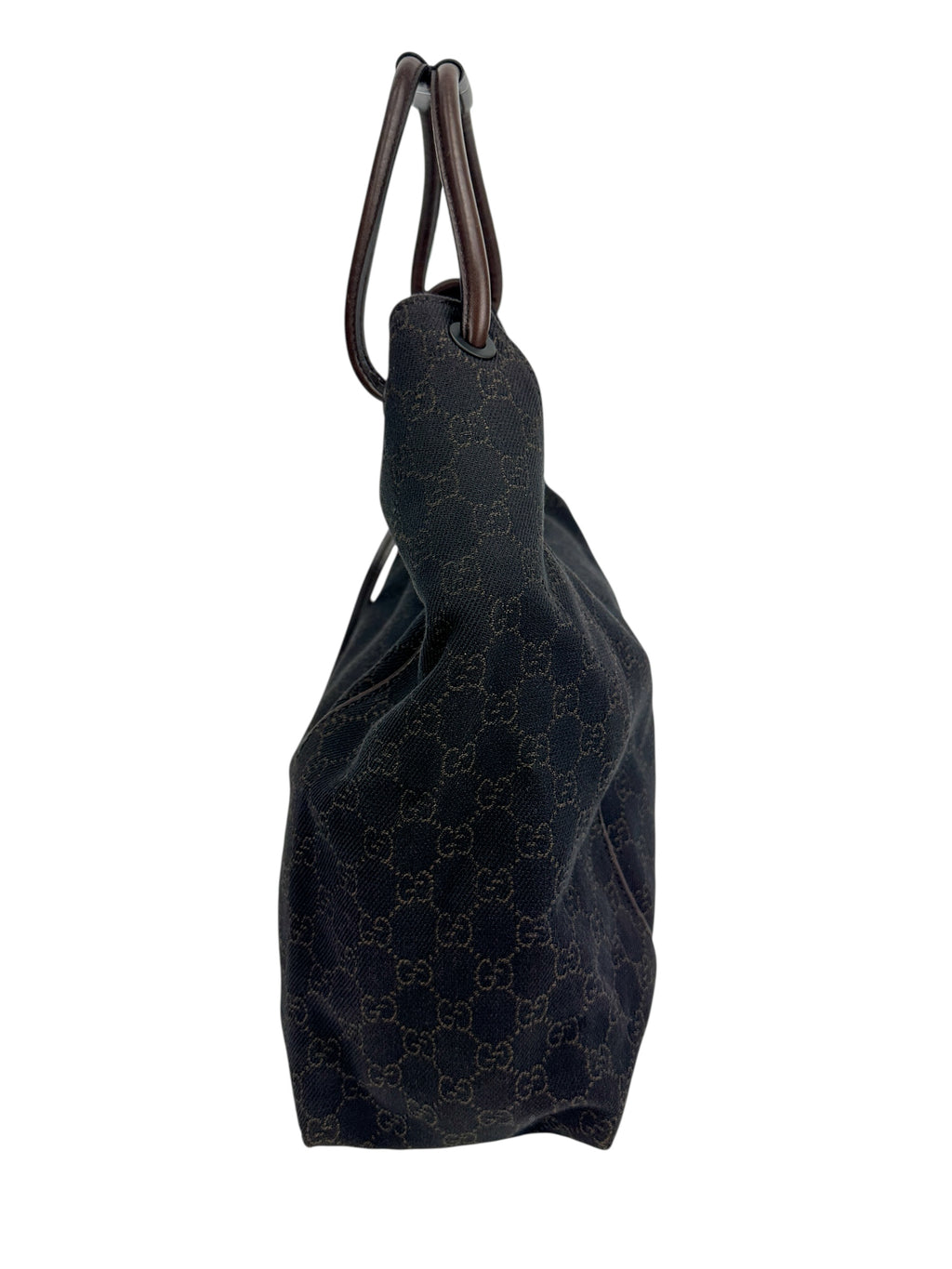 Gucci Brown GG Denim Canvas Shoulder Bag