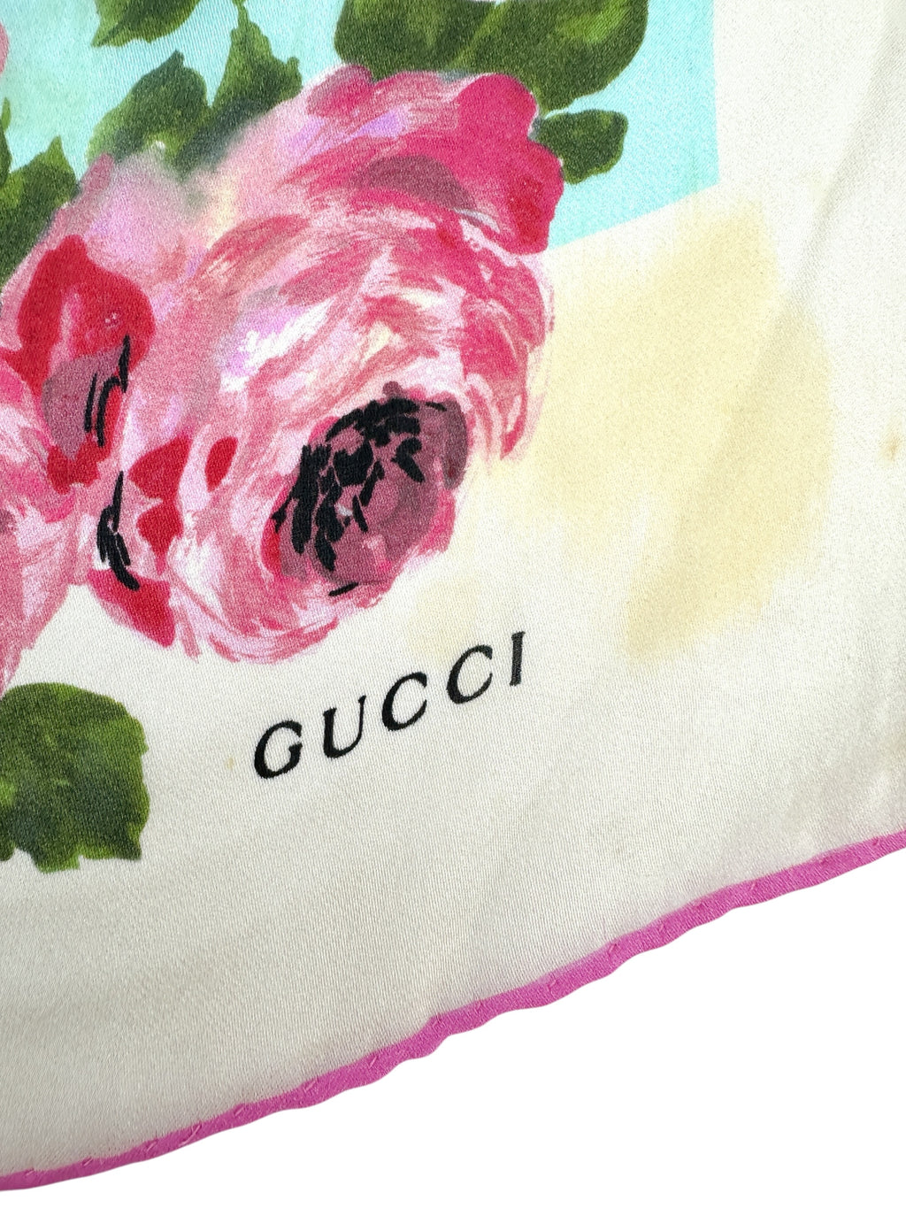 Gucci Floral and Bee 100% Silk Scarf/Shawl
