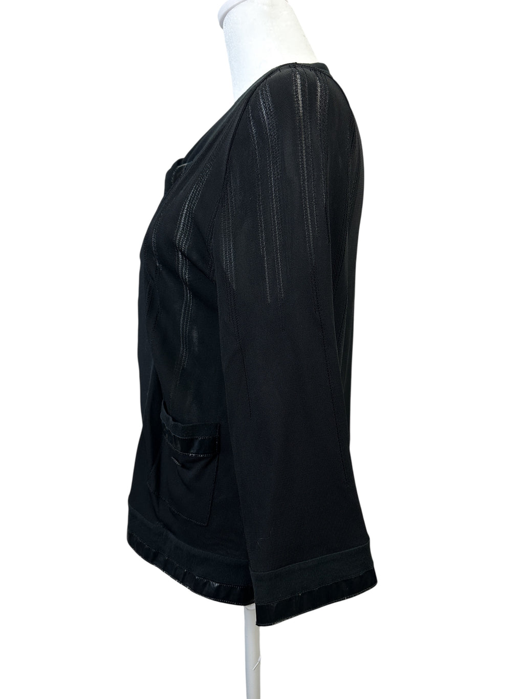 Chanel Black Cardigan w/ Bow Tie Size 42