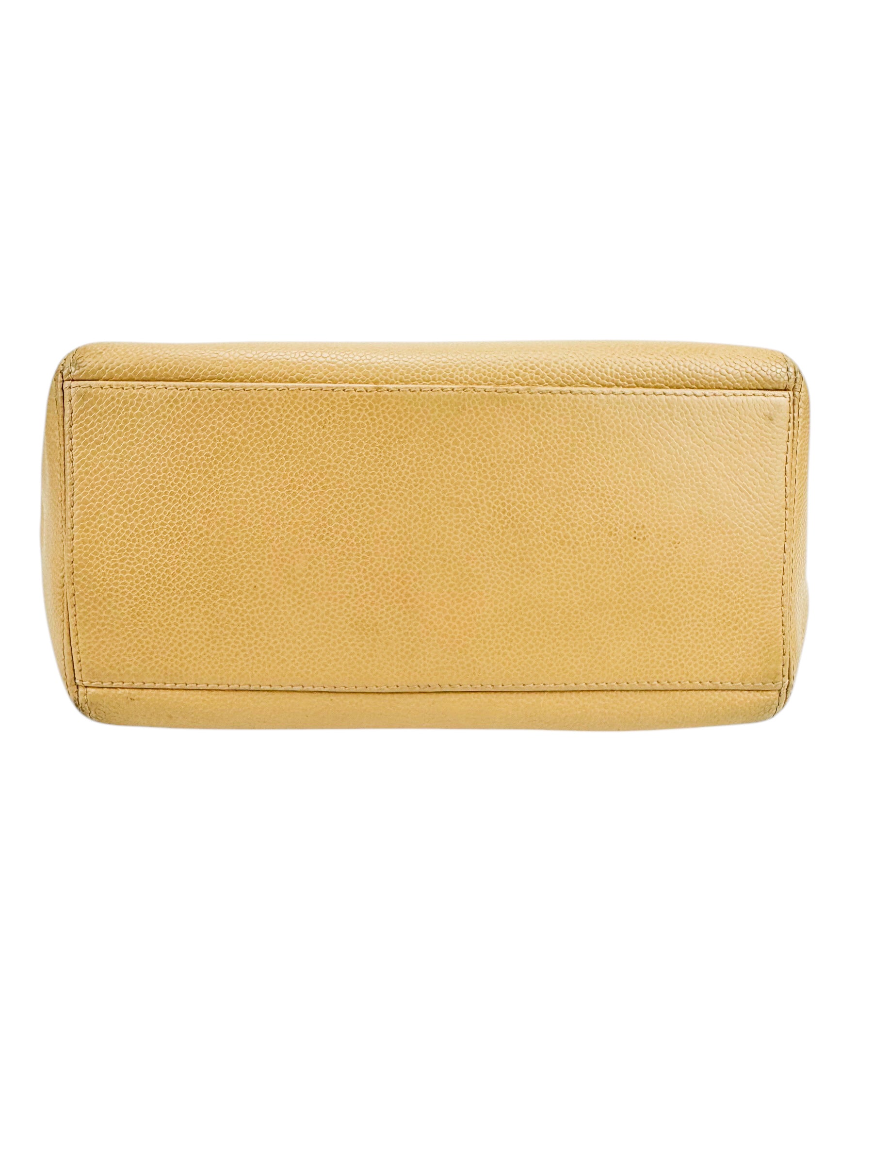 Chanel Vintage Beige Caviar Tote Bag