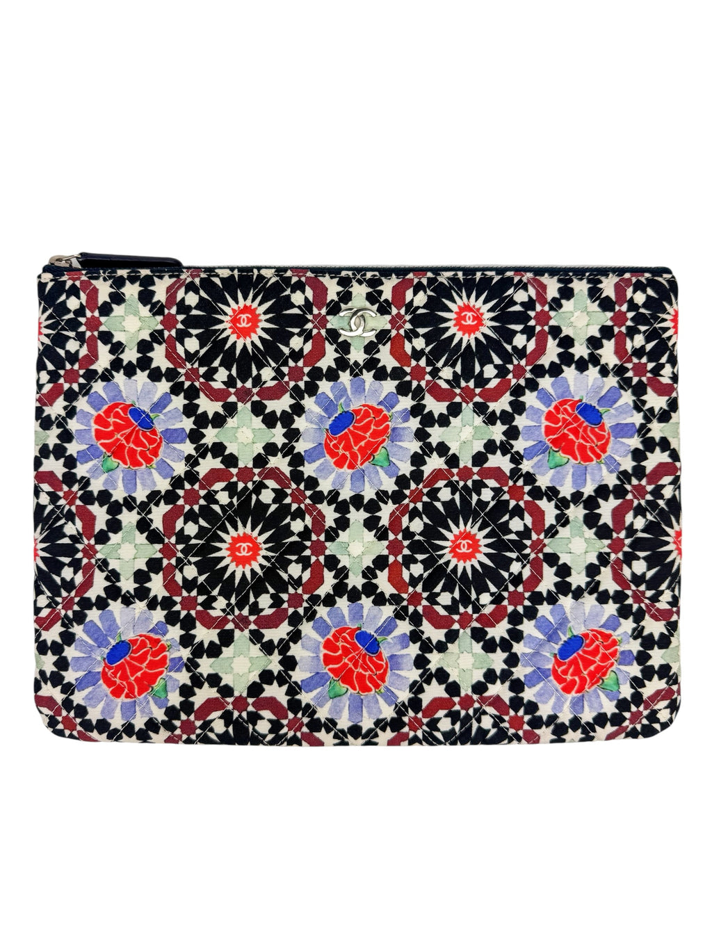 Chanel Novelty Quilt Medium O Case Clutch