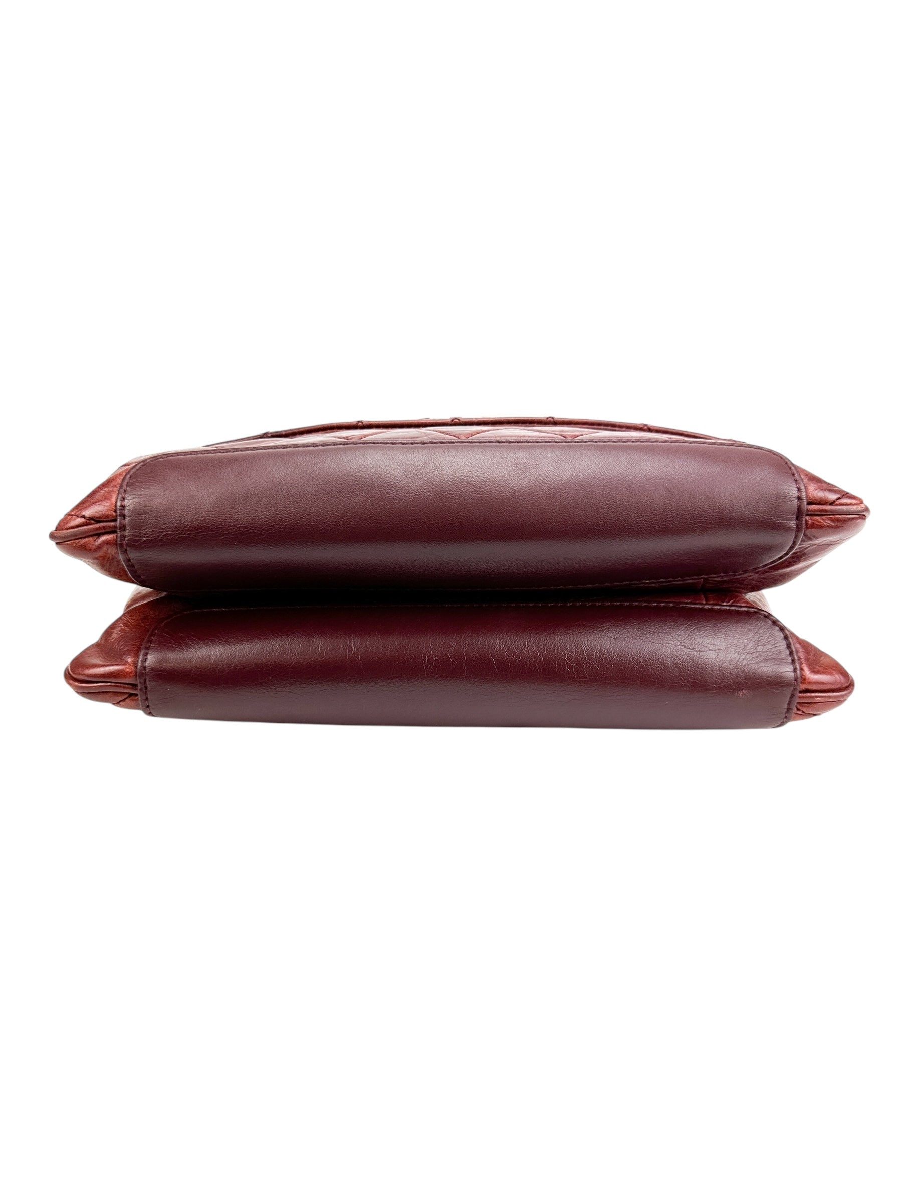 Chanel Bordeaux Calfskin Shoulder Bag
