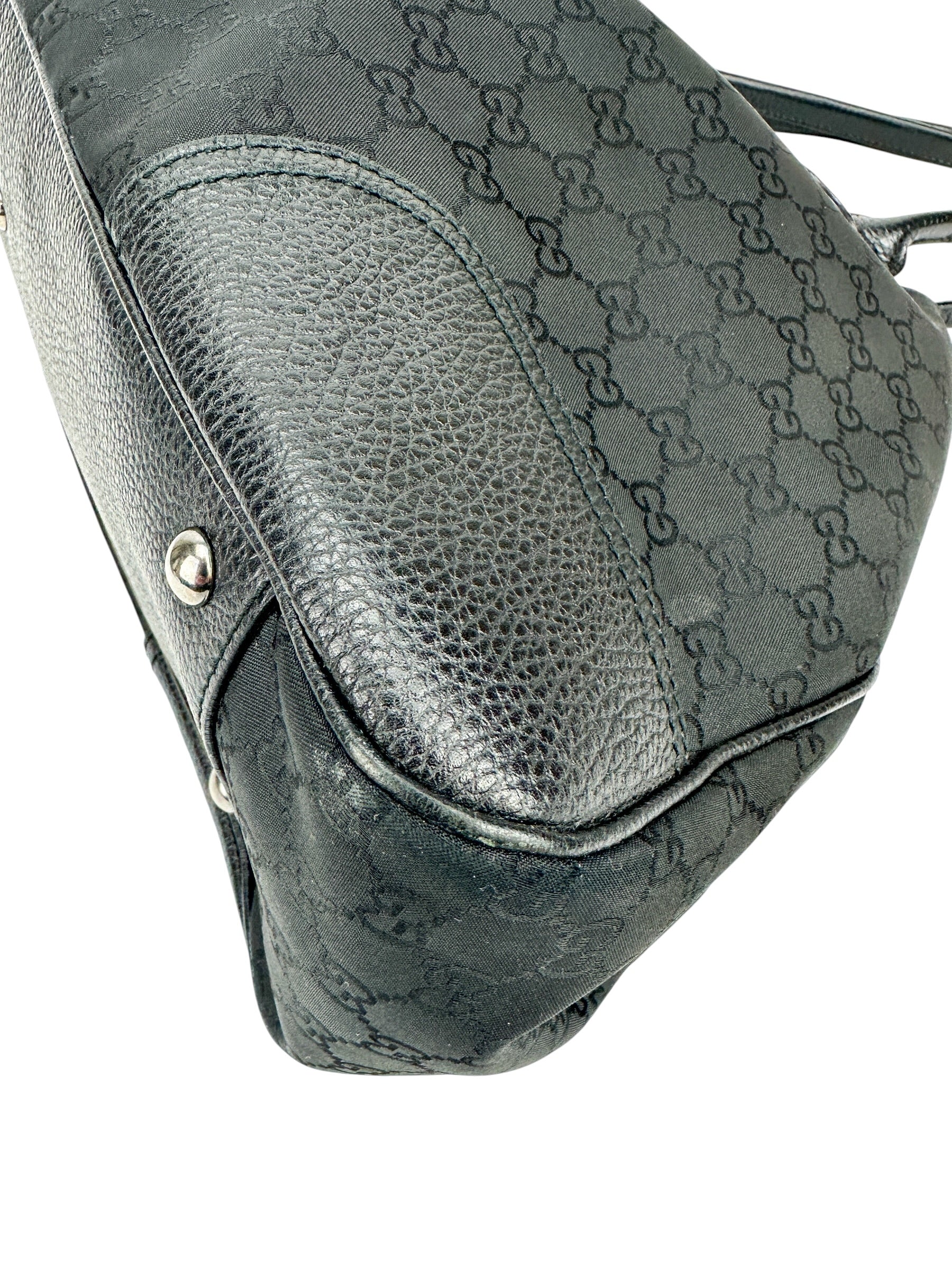 Gucci Black Canvas Princy Tote Bag
