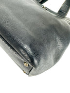 Chanel Black Leather Executive Shopper Tote W/ Strap