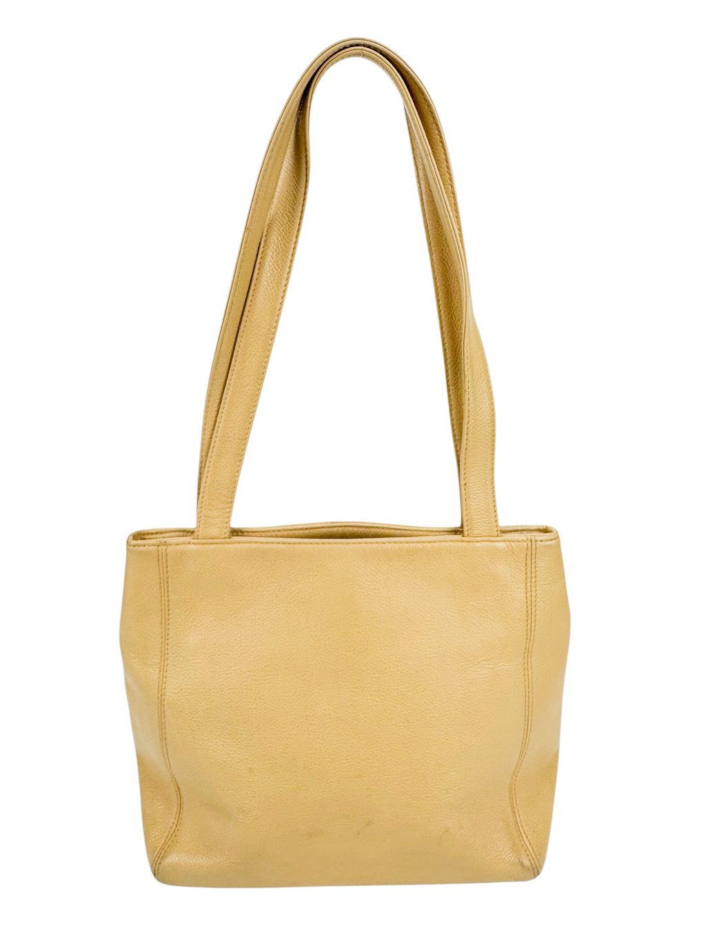 Chanel Vintage Beige Caviar Tote Bag