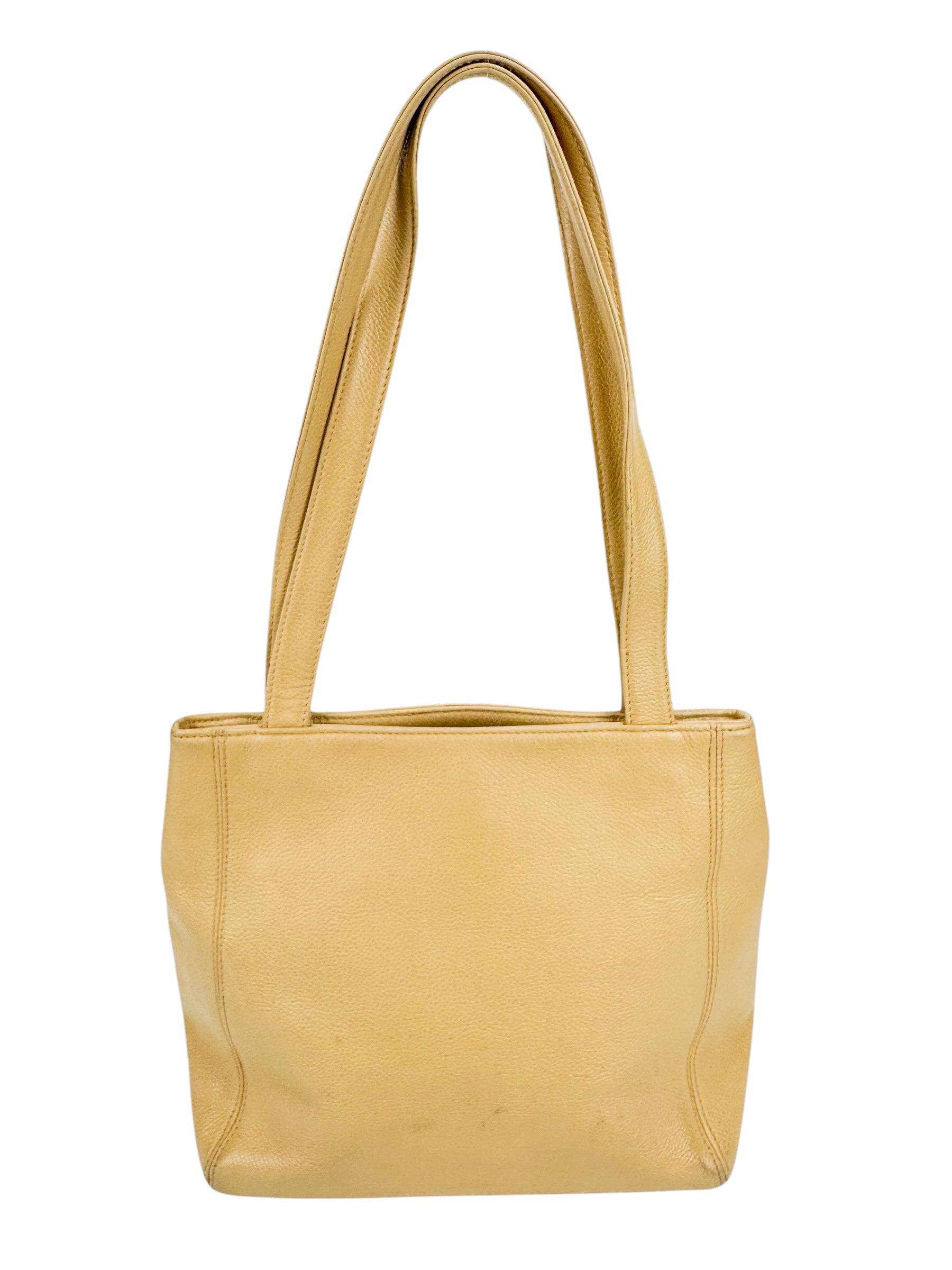 Chanel Vintage Beige Caviar Tote Bag