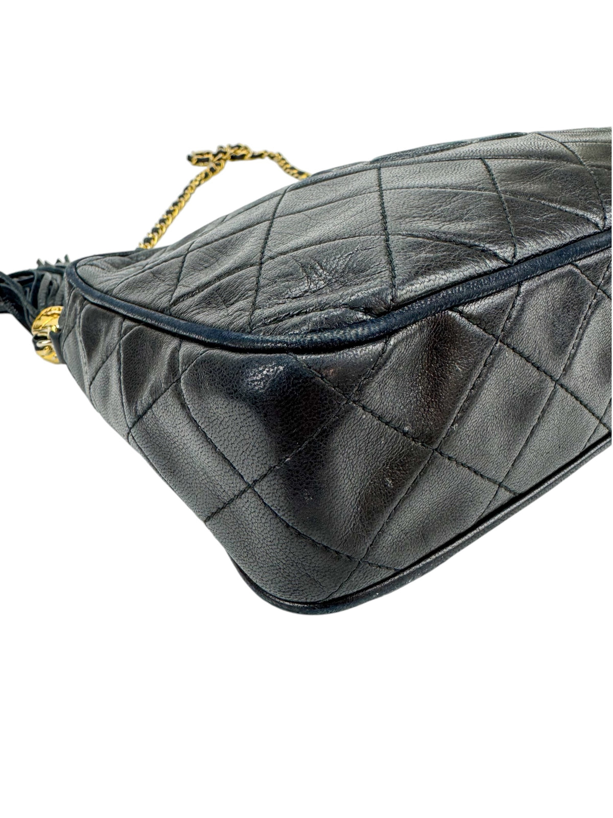 Chanel Vintage Black Quilted Camera Bag