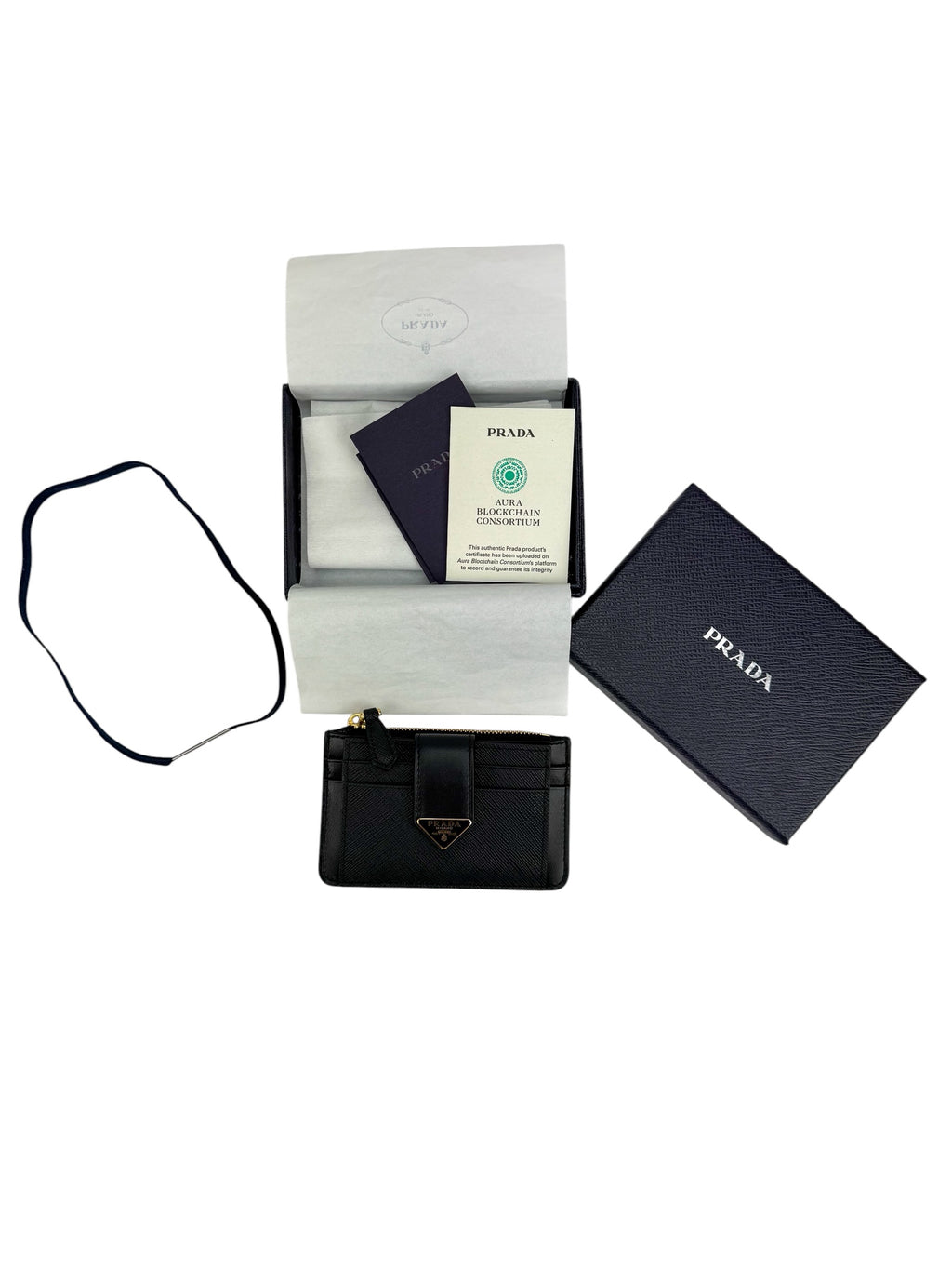 Prada Saffiano Compact Wallet
