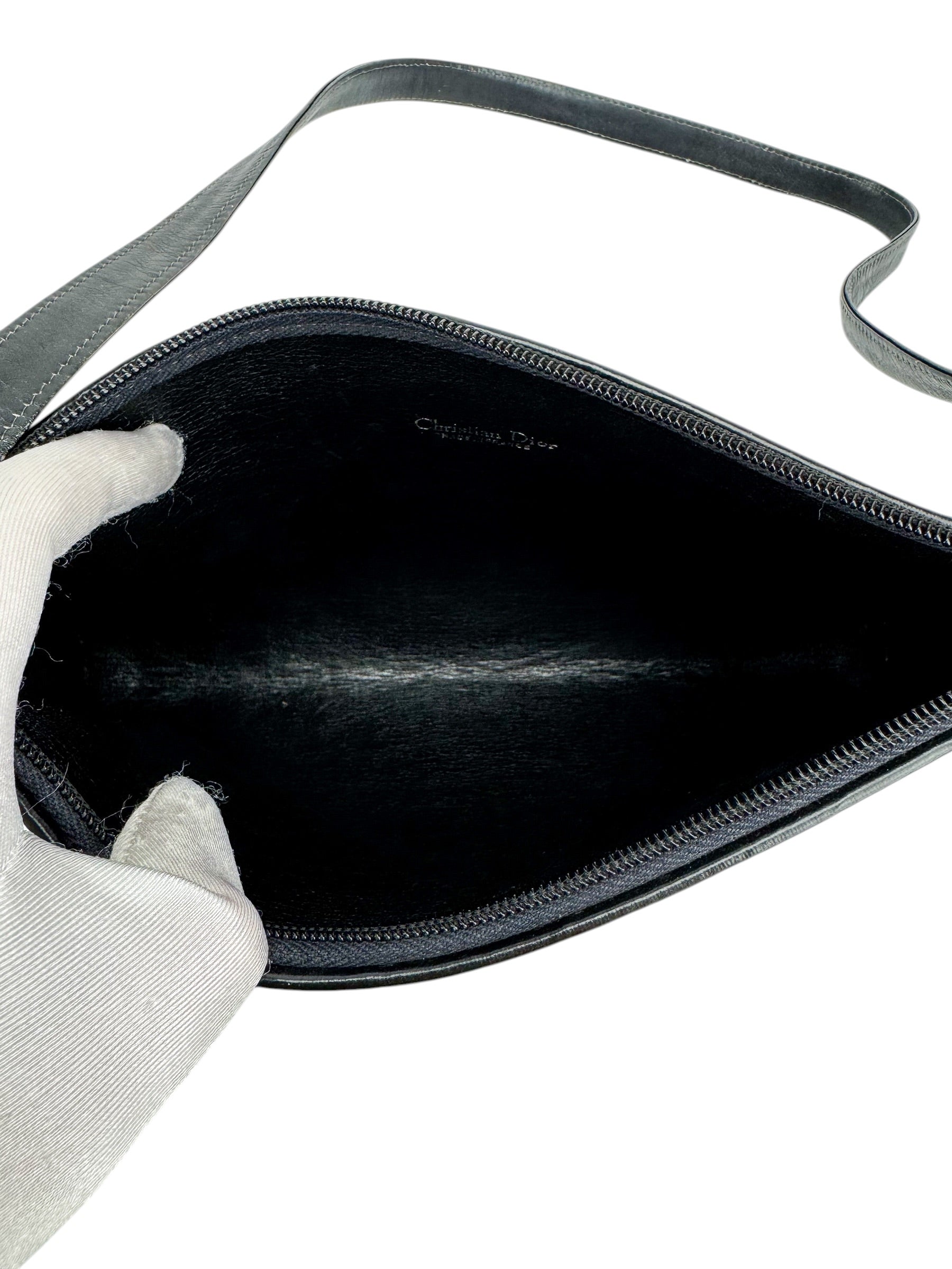 Christian Dior Navy Trotter Shoulder Bag