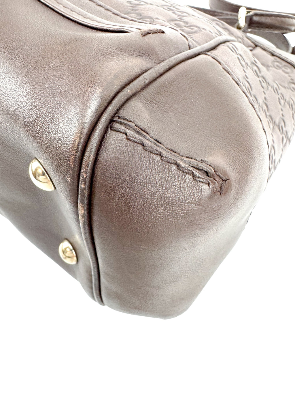 Gucci Brown Guccissima Mayfair Tote Bag w/ Strap